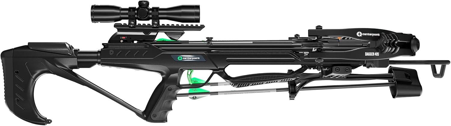 Dagger 405 FPS 220 LBS Compound Crossbow - 15 Inch Cocked with Whisper Silencing System