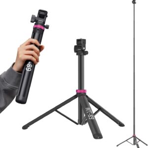 ULANZI MT-89 Extendable Tripod Aluminum, 82" Portable Adjustable Light Stand with 1/4" Screw Quick Release, Camera Phone Tripod for Camera Video Light Smartphone, Lightweight for Travel,Up Load 2.2LBS
